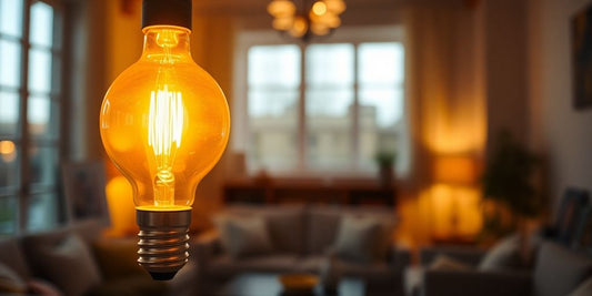 E14 bulb emitting warm and cool light in home.